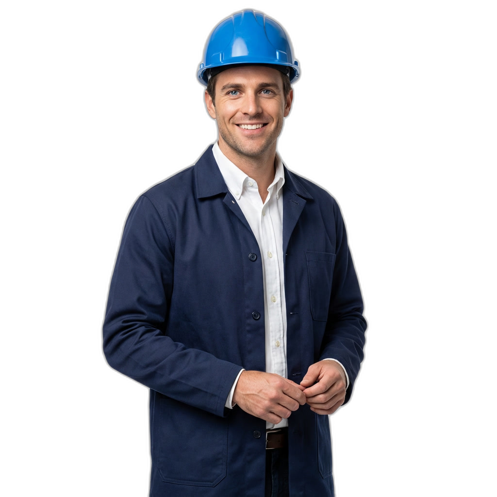 Professional professional in hard hat